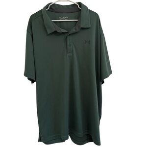 Under Armour Men’s Performance Polo Shirt 4XL Green UA HeatGear Golf Activewear